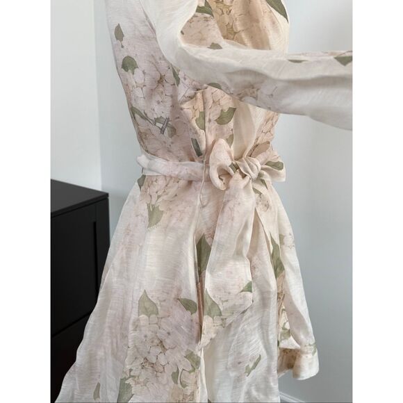 Zimmermann Balance Floral Linen-Silk Minidress AU 4 / US size 12 - Picture 10 of 16